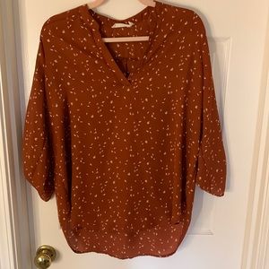 Lush Burnt Orange Blouse